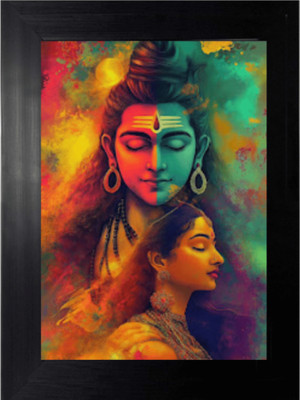 Devvardhan Enterprises Wood Wall Photo Frame(Black, 1 Photo(s), Shivji, Mahadevji Photo Frame A4 SIZE)