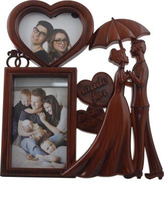 Sigaram Plastic Table Photo Frame(Brown, 2 Photo(s), 15x10,10x4)