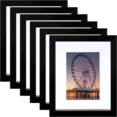 AtEvent Wood Wall Photo Frame(Black, 6 Photo(s), 6x8 Inch)