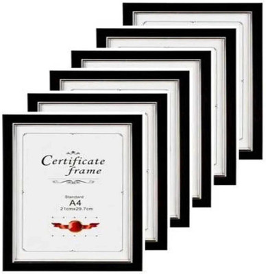 AG CRAFTS TM Wood Wall Photo Frame(Black, 6 Photo(s), A4)