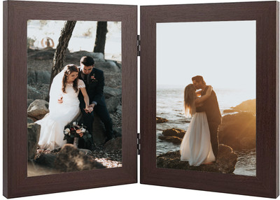 VUF Glass Table Photo Frame(Brown, 2 Photo(s), HOME DECOR PHOTO FRAME SET OF 01, FRAME SIZE 4X6)