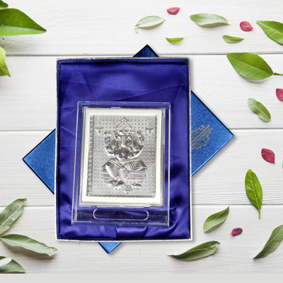 om chirag creation Acrylic Table Photo Frame(Silver, 1 Photo(s), 1)