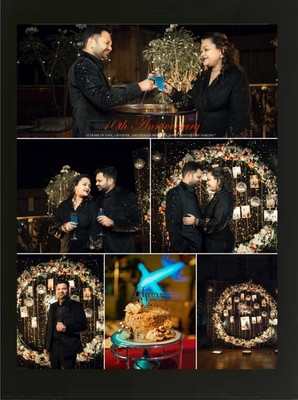 DEKOVA MDF Wall Photo Frame(Black, 6 Photo(s), Wood Wall Photo Frame Send photos WP-96728-52008 A4 Size)