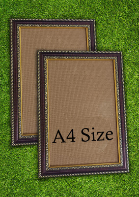 PAVEL ART Wood Wall Photo Frame(Maroon, 2 Photo(s), A4 Size, Maroon Photo Frame)