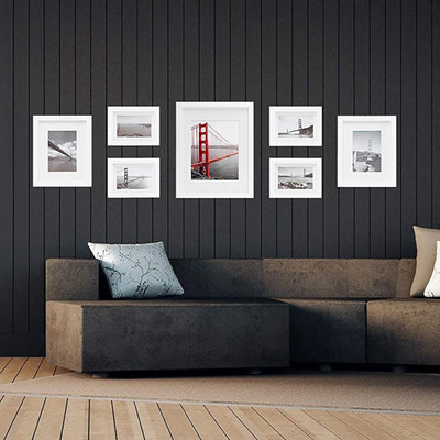 Artzfolio Polymer Wall Photo Frame(Multicolor, 7 Photo(s), 6x8-4pc;6x10-2pc;8x10-1pc;SET OF 7 PCS With Mount)