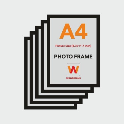 craftwala Wood Wall Photo Frame(Black, 5 Photo(s), 8x12 Inch, A4)