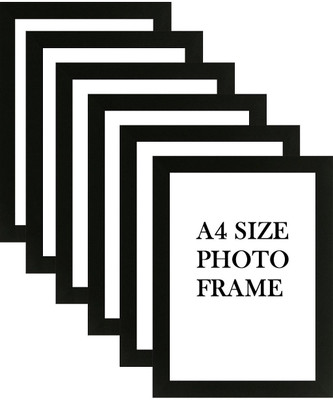 swedam Wood Wall Photo Frame(Black, 6 Photo(s), MEDIUM)