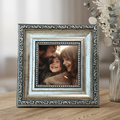 Art Street MDF Table Photo Frame(Silver, 1 Photo(s), 5x5 Inch)