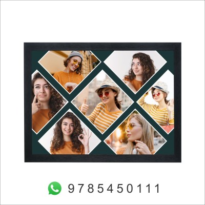 Chitransh Wood Wall Photo Frame(Multicolor, 7 Photo(s), 10x14)