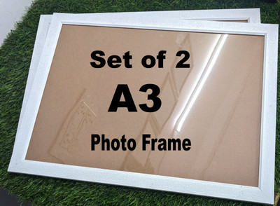 AG CRAFTS Wood Wall Photo Frame(White, 2 Photo(s), a3)