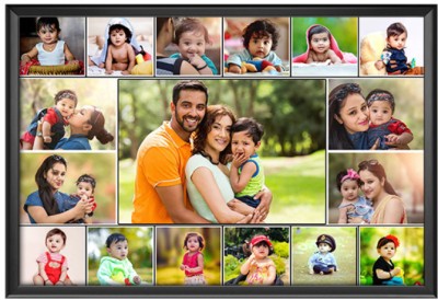 HSB MDF Wall Photo Frame(Black, 17 Photo(s), Wood Customise photo frame, ONLY LOVE COLLAGE FRAME Birthday photo frame, anniversary photo frame, WEDDING PURPOSE photo frame Send photos 9468846787 A4 Size) Digital Reprint)