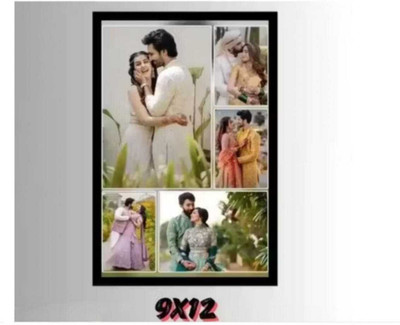 rathore enterprises Wood Wall Photo Frame(Black, 5 Photo(s), Send Your Details On Whatsapp 8003832273, 9x12 Inch)