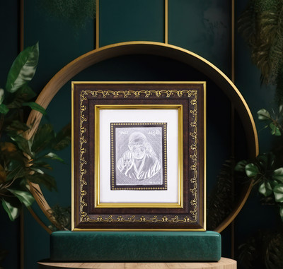 om chirag creation Acrylic Wall Photo Frame(Silver, 1 Photo(s), 19*21)
