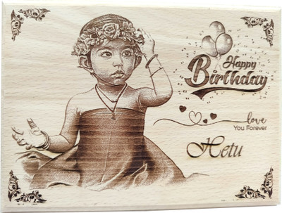 Magic Laser art Wood Table Photo Frame(Multicolor, 1 Photo(s), 5x7)