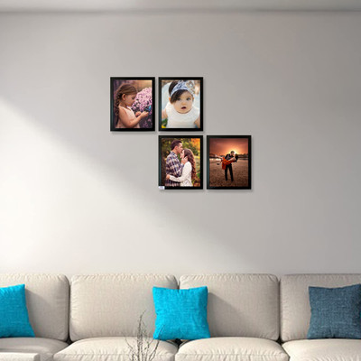 Heart Home MDF Wall Photo Frame(Black, 4 Photo(s), 18x13x1 cm)