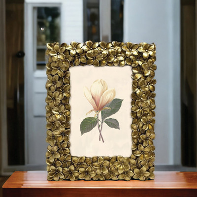 Art Street MDF Table Photo Frame(Gold, 1 Photo(s), 4x6)