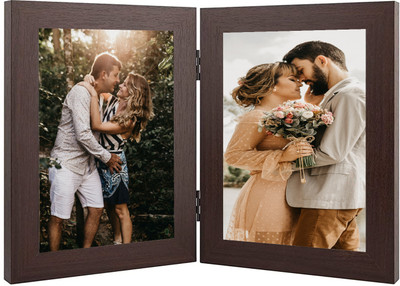 VUF Glass Table Photo Frame(Brown, 2 Photo(s), HOME DECOR PHOTO FRAME SET OF 01, FRAME SIZE 4X6)
