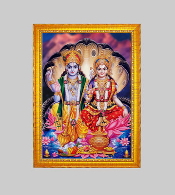Think Tech MDF Wall Photo Frame(Pink, 1 Photo(s), Laxmi Narayan 5x7 CM)