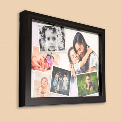 HSB MDF Wall Photo Frame(Black, 6 Photo(s), Wood Normal photo frame, ONLY LOVE COLLAGE FRAME Birthday photo frame, anniversary photo frame, WEDDING PURPOSE photo frame Send photos 9468846787 A4 Size) Digital Reprint)