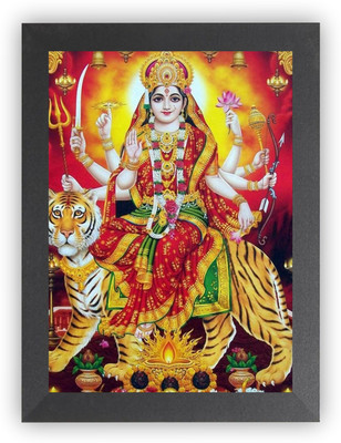 DECORPRINT DESIGN Durga Maa Nav Roop Photo Frame,Durga Maa Photo Frame ,Durga Maa Painting A4 Religious Frame