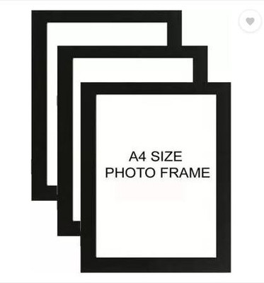 MAURVISH Wood Wall Photo Frame(Black, 3 Photo(s), A4 size)