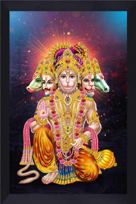 Gita Govinda Panchmukhi Hanuman/bajrangbali acrylic glass photo frame Religious Frame