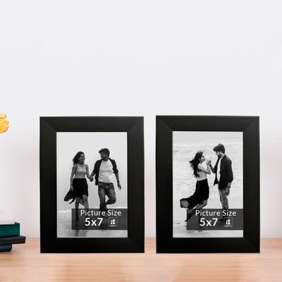 Art Street Polymer Table Photo Frame(Black, 2 Photo(s), Size 5X7 Inch)