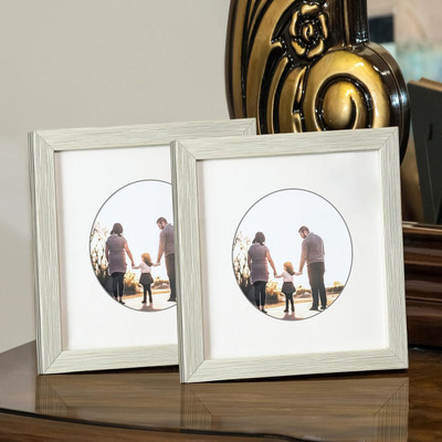 Art Street Wood Table Photo Frame(White, 2 Photo(s), 8x8 Inch)