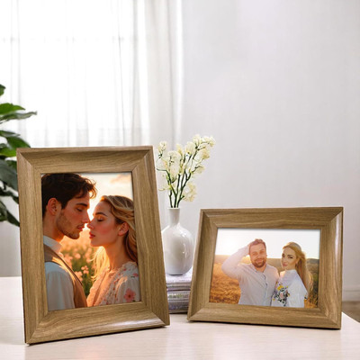 Art Street MDF Table Photo Frame(Beige, 2 Photo(s), 5X7 and 4X6 Inches)