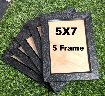 AG CRAFTS Wood Wall Photo Frame(Black, 5 Photo(s), 5x7)