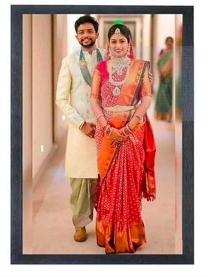 HUMTUMCREATION Wood Wall Photo Frame(Black, 1 Photo(s), Premium A4 Customized Photo Frame | Add Your Photo, Name & Message | Personalized Gift for Couples, Birthday & Home Decor Send photos on Whatsaap No (9251282844) And Get Digital Reprint)