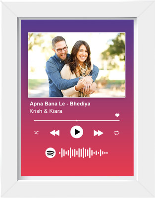P n P Wood Wall Photo Frame(Multicolor, 1 Photo(s), Spotify Photo Frame 6x8 Size)
