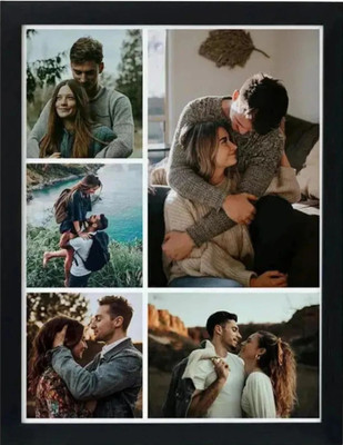 DEKOVA MDF Wall Photo Frame(Black, 5 Photo(s), Wood Wall Photo Frame Send photos WP-96728-52008 A4 Size)