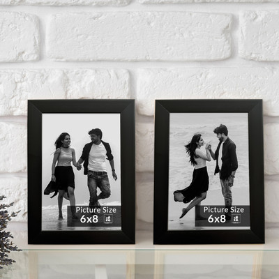 Art Street Polymer Table Photo Frame(Black, 2 Photo(s), Size 6x8 Inch)