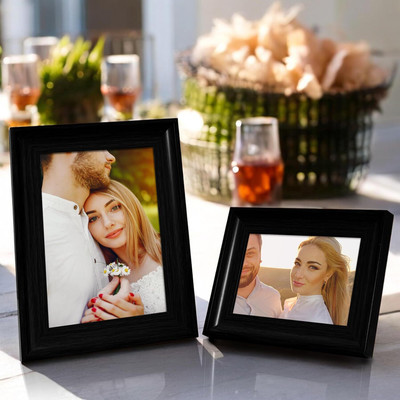 Art Street MDF Table Photo Frame(Black, 2 Photo(s), 5X7 and 4X6 Inches)