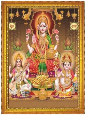 AY FASHION Goddess Laxmi ,Sarasvati , Ganesh Religious Frame