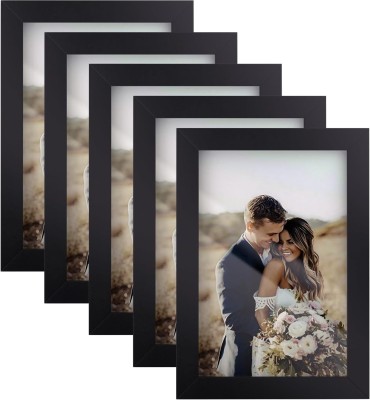 Maurvish Amazing Arts Wood Wall Photo Frame(Black, 5 Photo(s), 4x6 photo frame, Wood Photo Frames for 4x6 Pictures Wall Gallery, picture frame Set of 5)