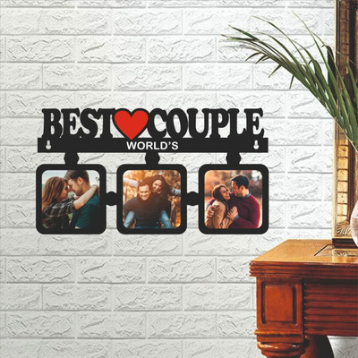 GIFT JAIPUR MDF Wall Photo Frame(Black, 3 Photo(s), 8 cm X 8 cm)