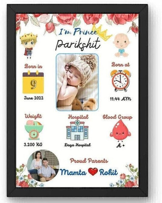 HSB Wood Wall Photo Frame(Black, 1 Photo(s), Send Photo WP 94688-46787 A4 Size ) Digital Reprint Wooden Photo Frames Personalized Print)