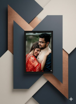 HSB INFRA MDF Wall Photo Frame(Black, 1 Photo(s), Premium Multi-Photo Collage Frame for Family Memories | Stylish Black Wooden Wall Art, A4 Digital 9468-846787)