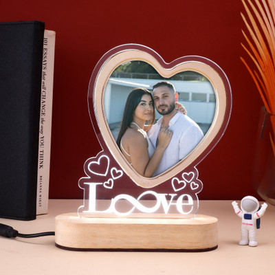 INTERNATIONAL GIFT Acrylic Table Photo Frame(White, 1 Photo(s), 10 cm x 10 cm)