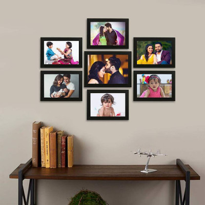 Sanp Story Wood Wall Photo Frame(Black, 7 Photo(s), 5x7, 4x6)