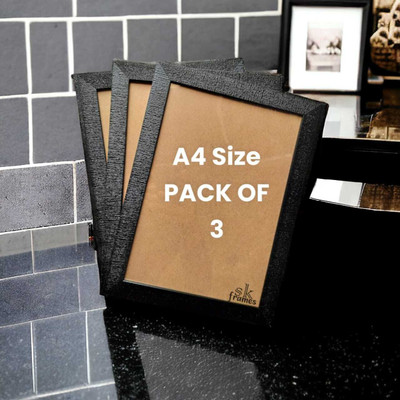 skframes Wood Wall Photo Frame(Black, 1 Photo(s), A4 SIZE)