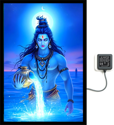 ADS STUDIO Metal Wall Photo Frame(Dark Blue, 1 Photo(s), Shiv LED Light Aluminium Photo Frame12x18)