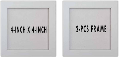The Gift Berry Wood Table Photo Frame(White, 2 Photo(s), 4x4 Inch)