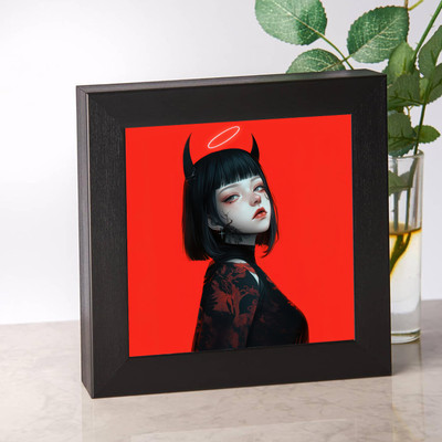 The Gift Berry Wood Table Photo Frame(Red, 1 Photo(s), 4x4 Inch)