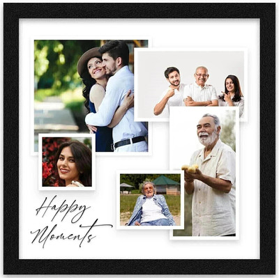 HSB Wood Wall Photo Frame(Black, 5 Photo(s), Wood Normal photo frame, ONLY LOVE COLLAGE FRAME Birthday photo frame, anniversary photo frame, WEDDING PURPOSE photo frame Send photos 9468-846787 A4 Size) Digital Reprint)
