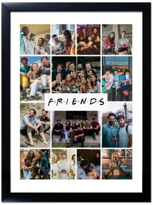 HSB MDF Wall Photo Frame(Black, 12 Photo(s), Wood Customise photo frame, ONLY LOVE COLLAGE FRAME Birthday photo frame, anniversary photo frame, WEDDING PURPOSE photo frame Send photos 9468846787 A4 Size) Digital Reprint)