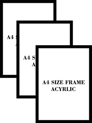 hansacraft Wood Wall Photo Frame(Black, 3 Photo(s), A4)