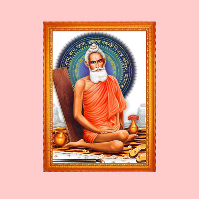 Think Tech MDF Wall Photo Frame(Blue, 1 Photo(s), Loknath Baba Ji 6 x 8 CM)